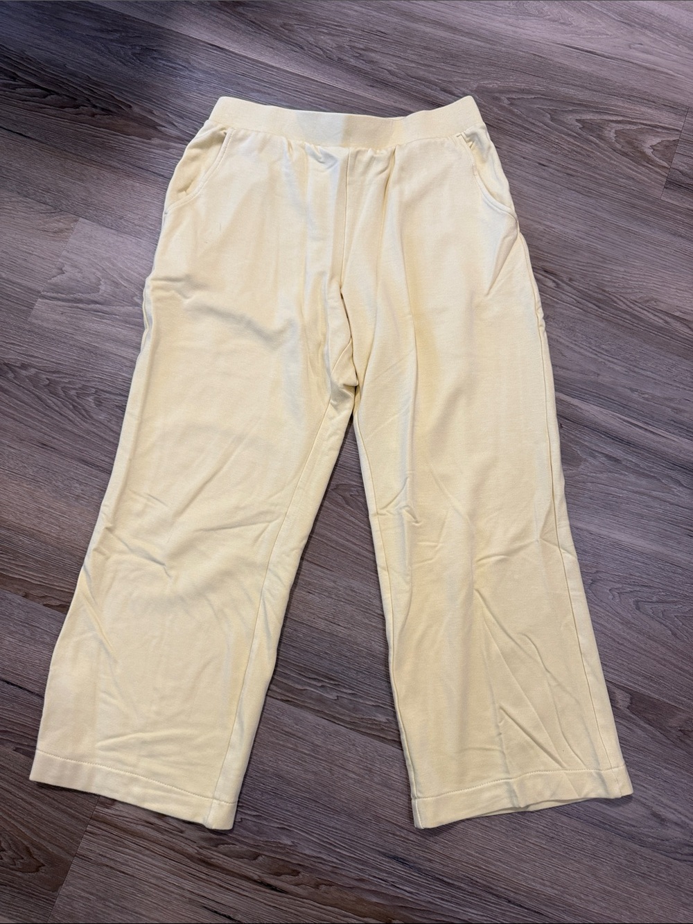 Ann Taylor Yellow Crop Lightweight Sweatpants